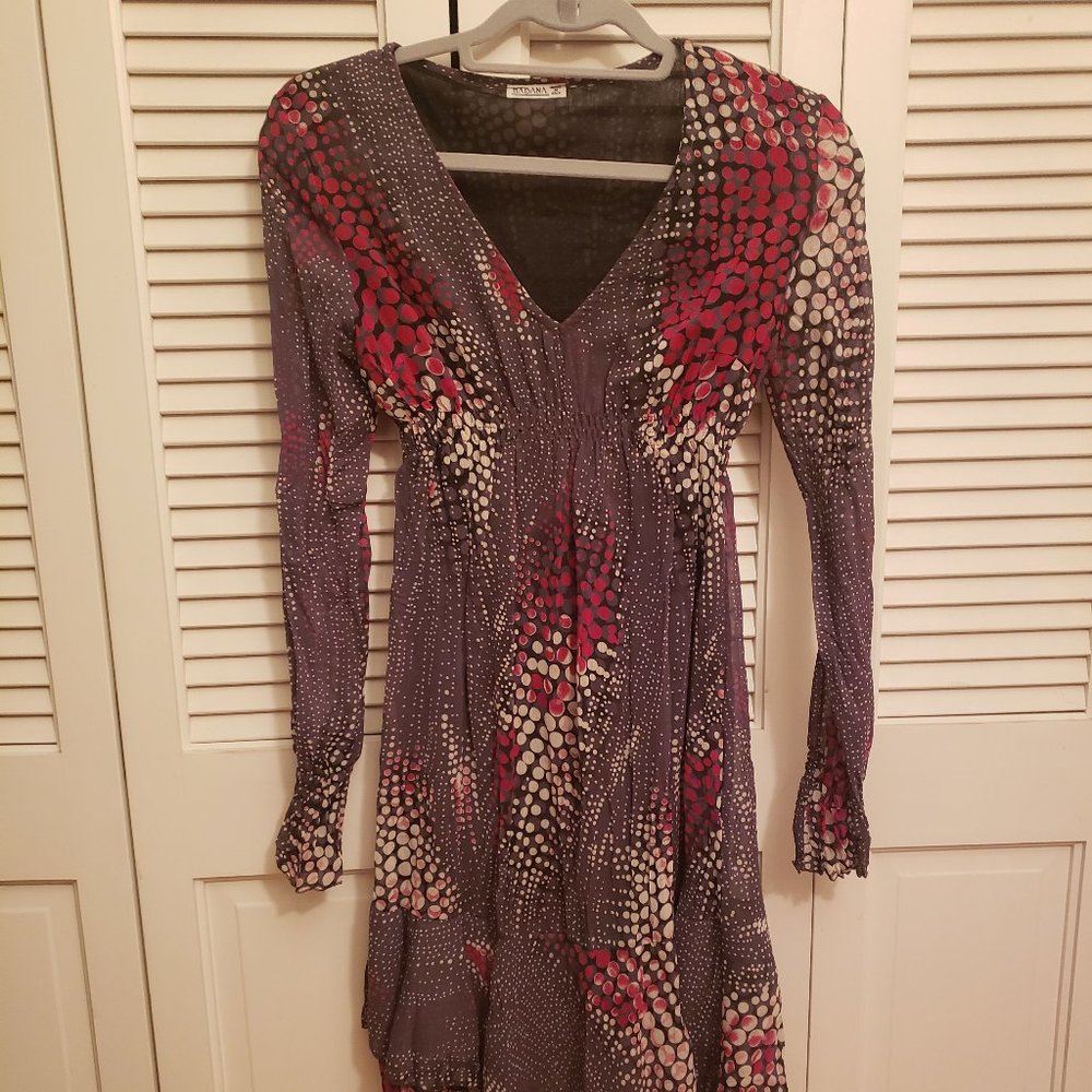 Habana Grey, Red and White Polkadot Dress